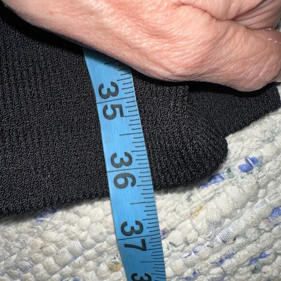 ST. JOHN EVENING BY MARIE GRAY BLACK SLIPDRESS KNIT DRESS W/ LACE BODICE 2 - Picture 4 of 11